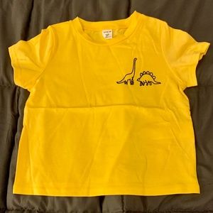 SHEIN QT Dinosaur Tee  Yellow